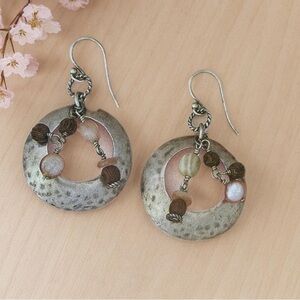 Silpada Rose Quartz and Pearl Earrings W1429